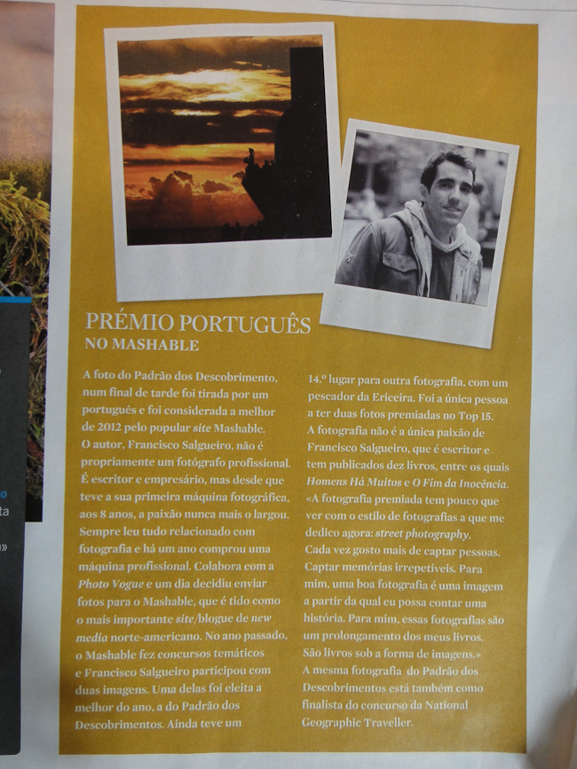 Interview on the most popular magazine in Portugal with over 3 million readers - Notícias Magazine